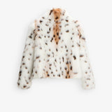 KURTKA Z SZTUCZNEGO FUTRA W LEOPARDZIE