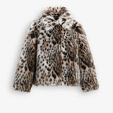 KURTKA Z SZTUCZNEGO FUTRA W LEOPARDZIE