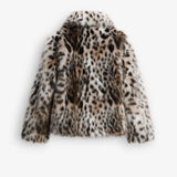 KURTKA Z SZTUCZNEGO FUTRA W LEOPARDZIE