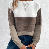 Calista - Elegancki Sweter z Długim Rękawem i Opadającymi Ramionami