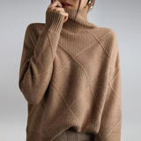 Darcy - Sweter z Wysokim Kołnierzem Oversize