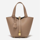 Glaiza | Elegancka Torebka typu Bucket Gold-Lock