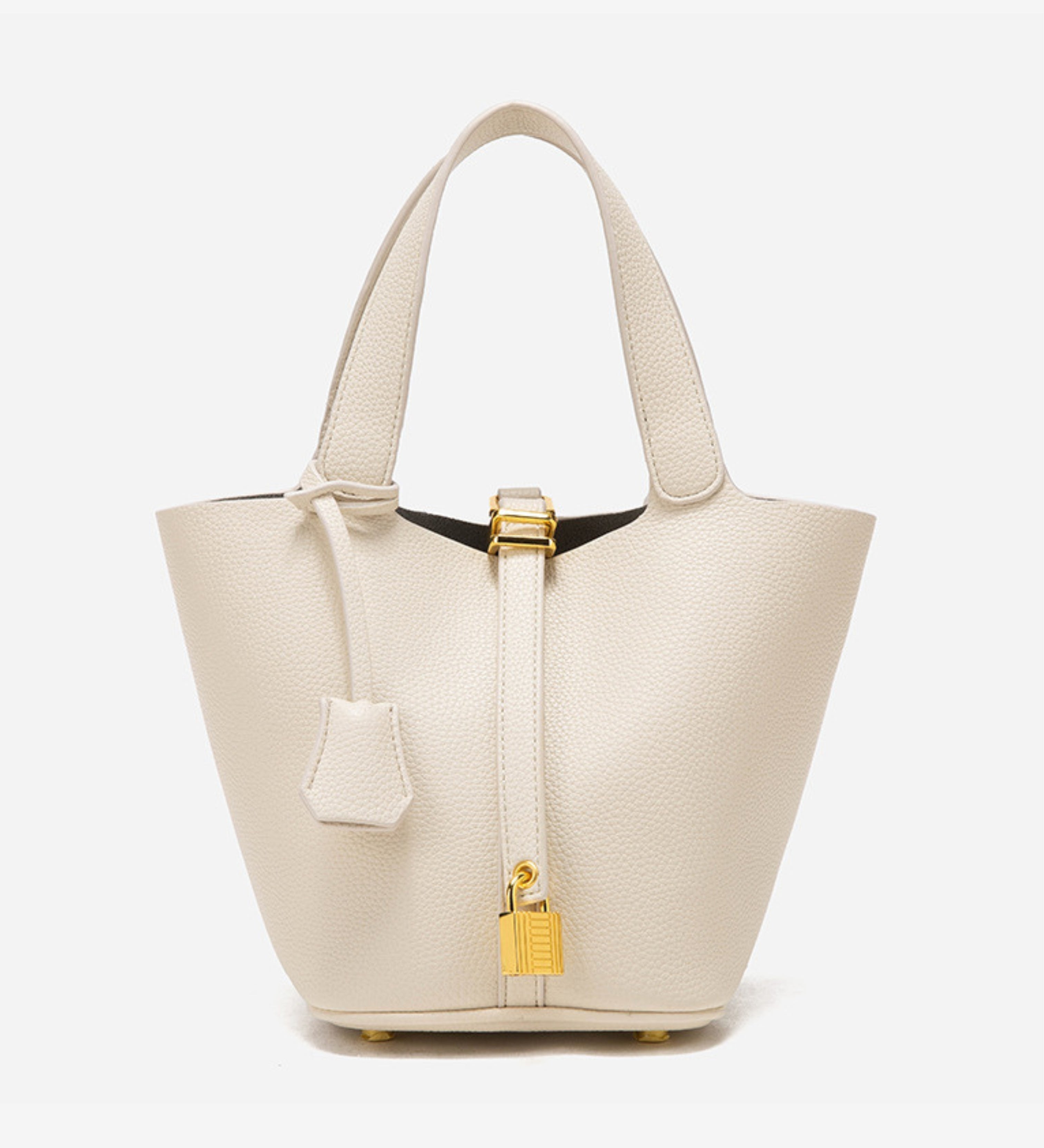 Glaiza | Elegancka Torebka typu Bucket Gold-Lock