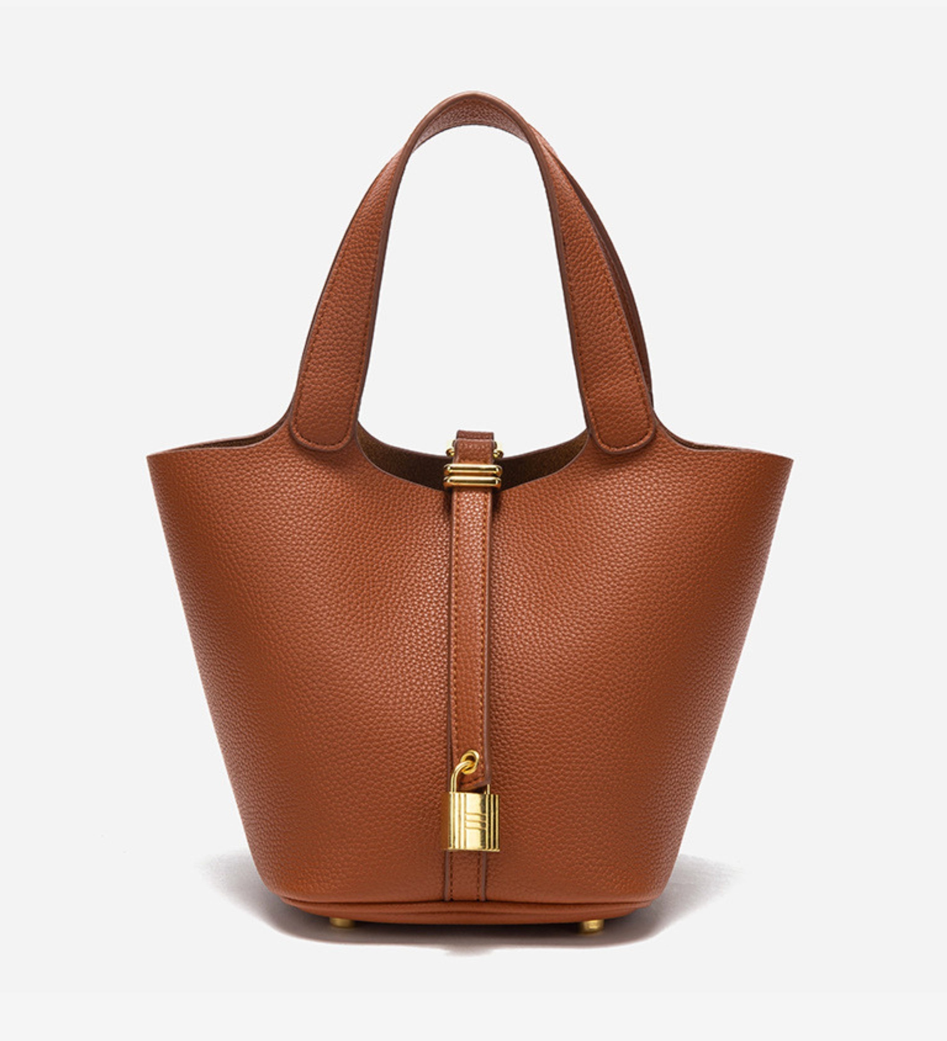 Glaiza | Elegancka Torebka typu Bucket Gold-Lock
