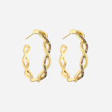 Julenyssa | Kolczyki Wave w Złocie 18K