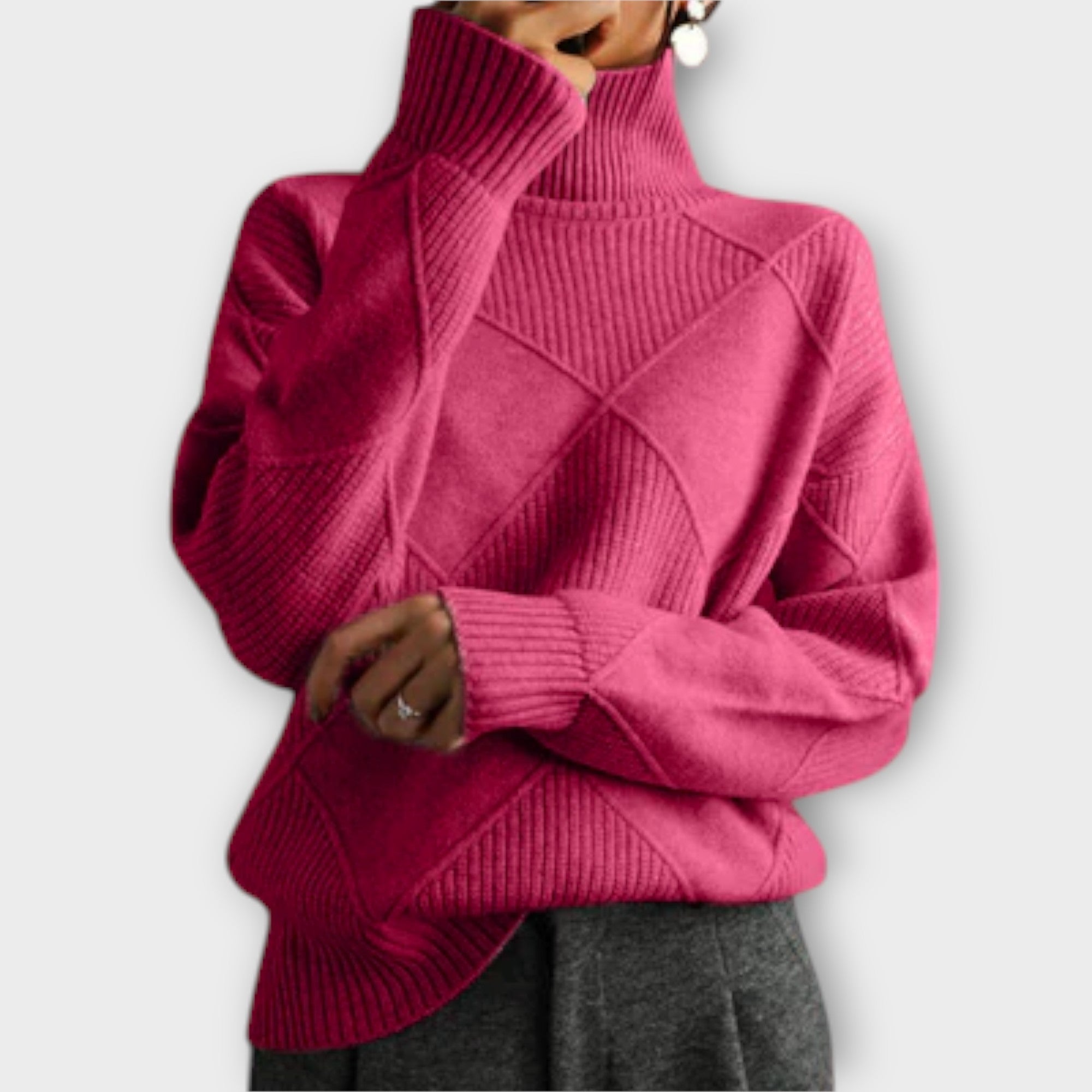 Melanie - Wygodny Sweter z Golfem
