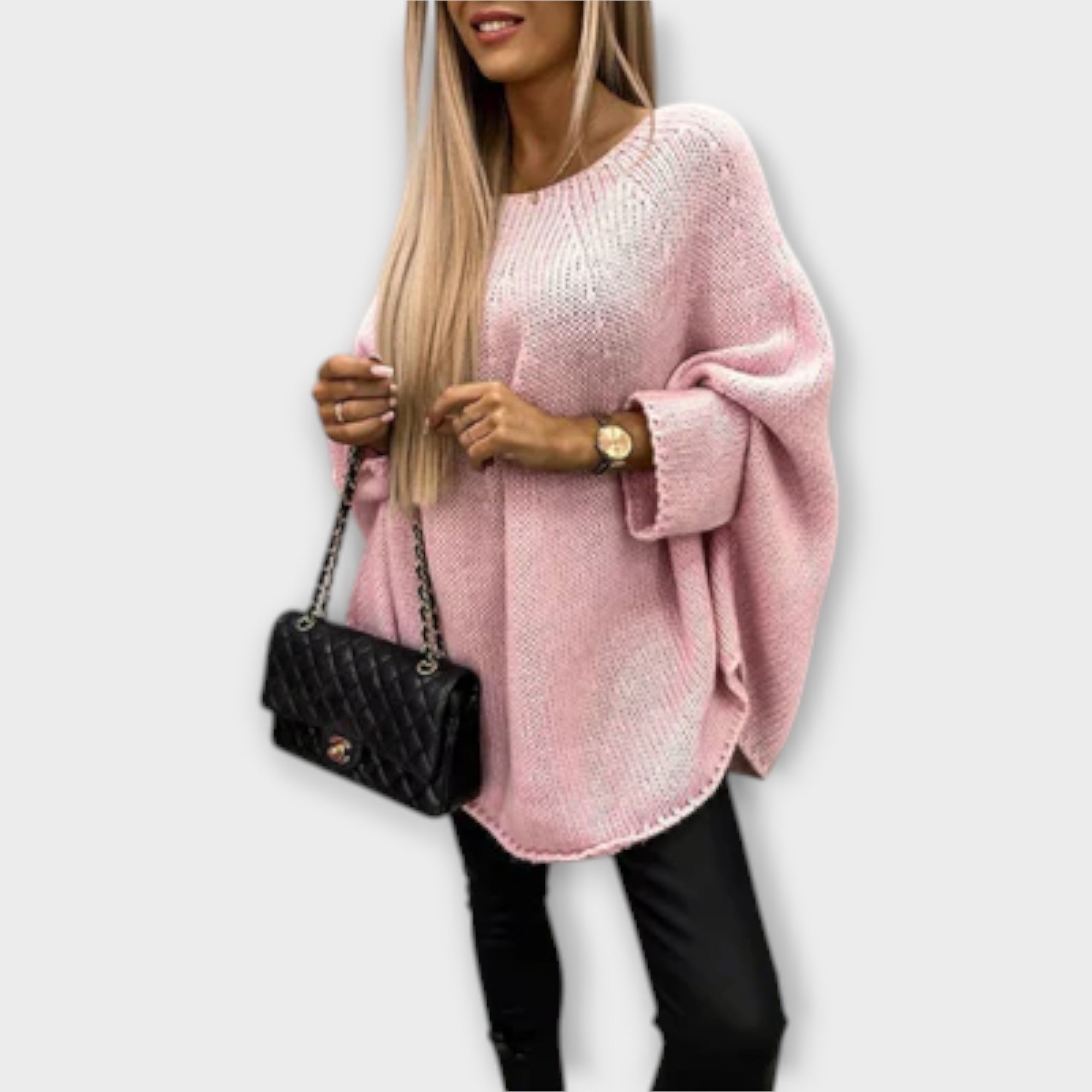 Isabelle - Elegancki Sweter Damski z Okrągłym Dekoltem