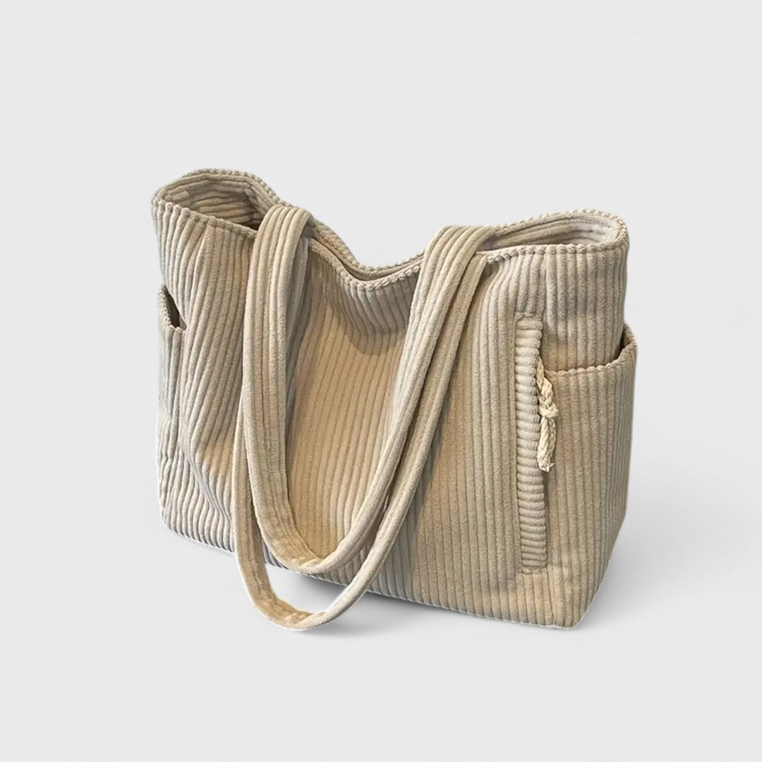 Tilda – Torebka tote w prążki z sznurkiem