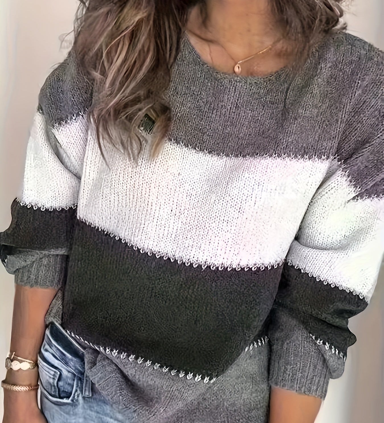 Livia - Sweter Color Block