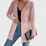 Valentino - Elegancki Szary Kardigan z Kapturem dla Kobiet