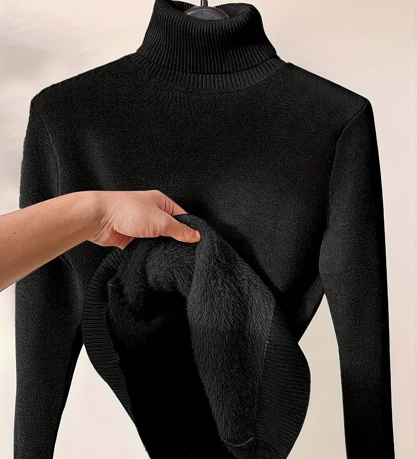 Zoe - Sweter z Wysokim Kołnierzem