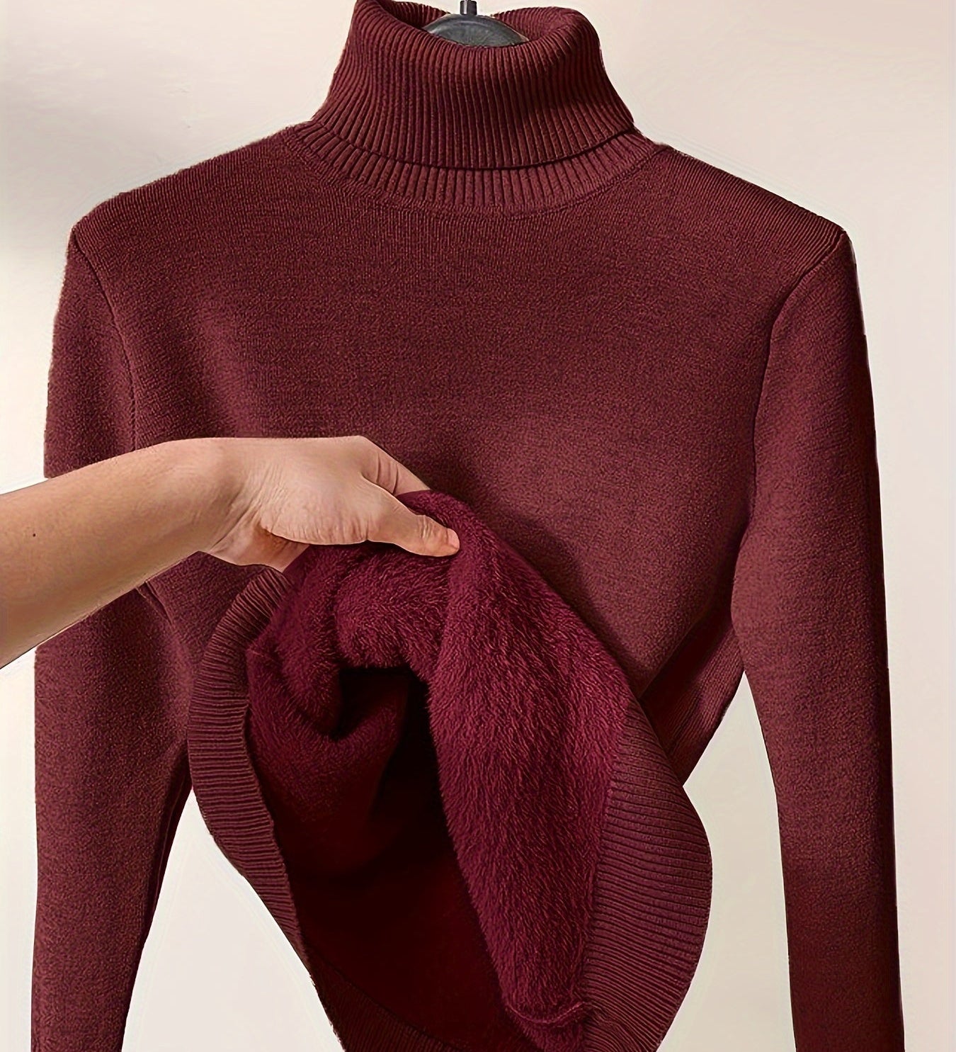 Zoe - Sweter z Wysokim Kołnierzem