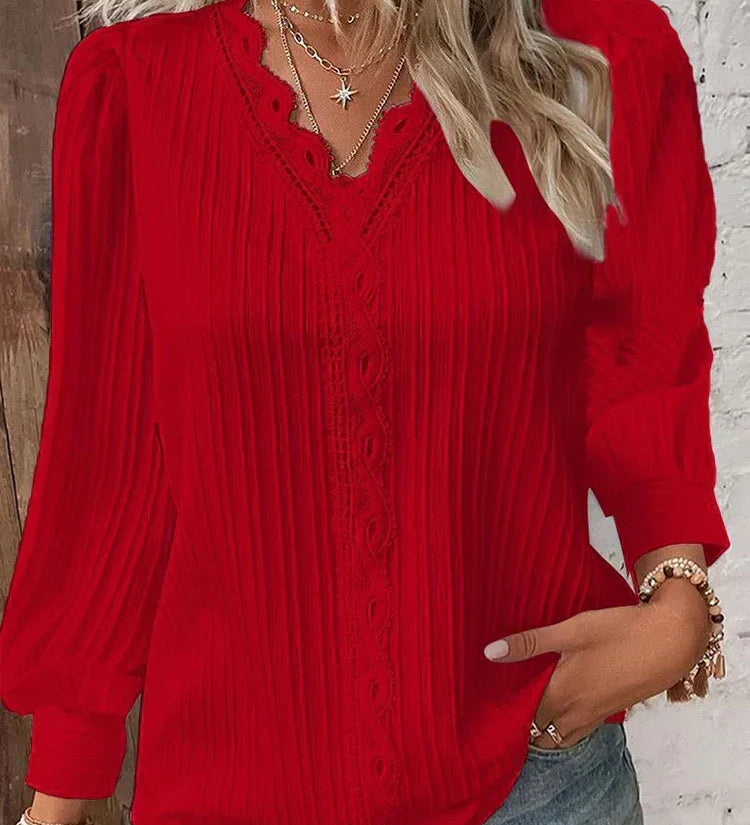 Alison – Sweter w Paski z Kołnierzem