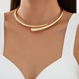 Niebo | Naszyjnik Choker Otwarty w Kształcie Kropli