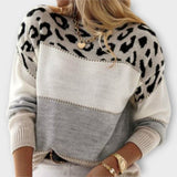 Cheyenne - Sweter Casual z Wzorem Lamparta