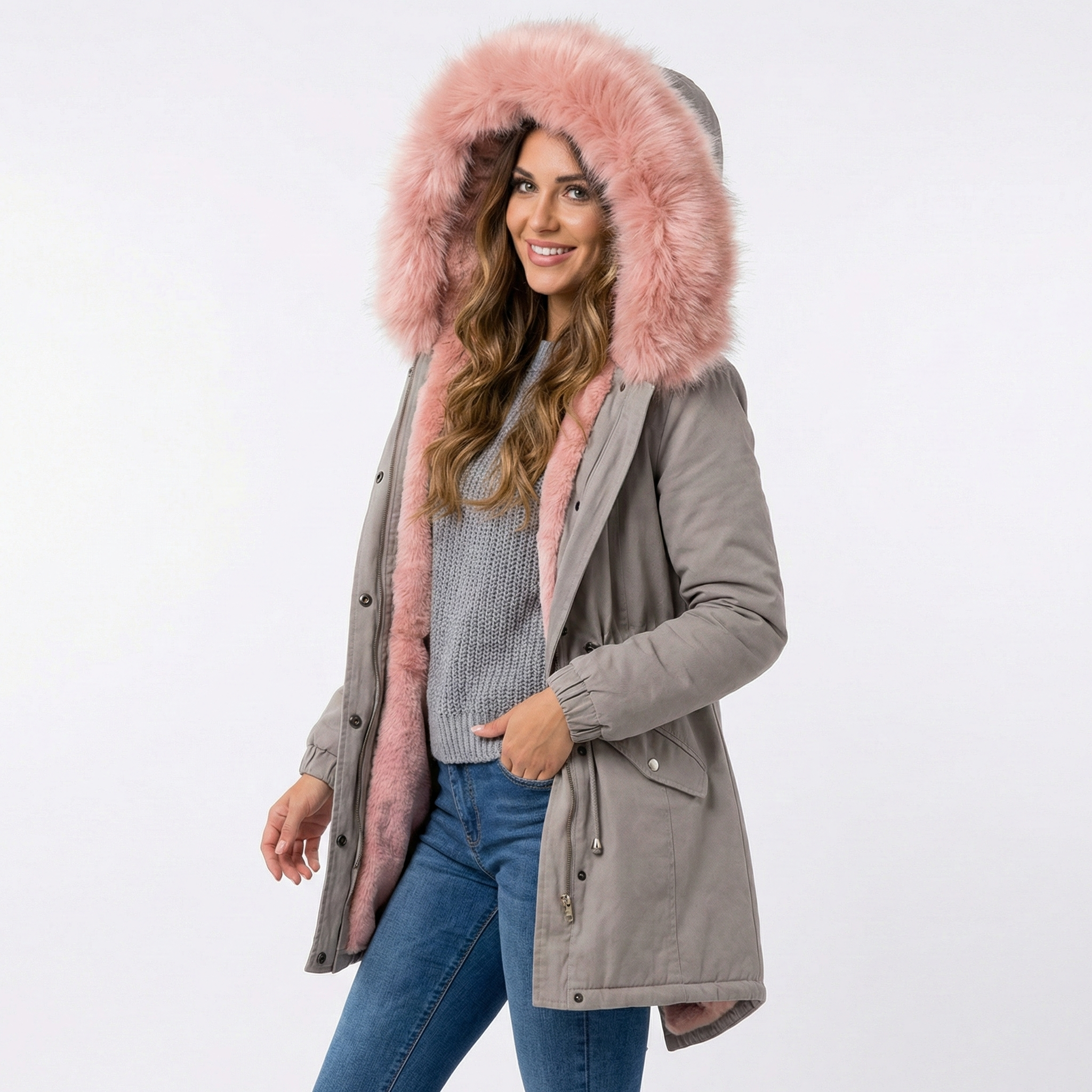 Adela | Parka z akcentem z sztucznego futra