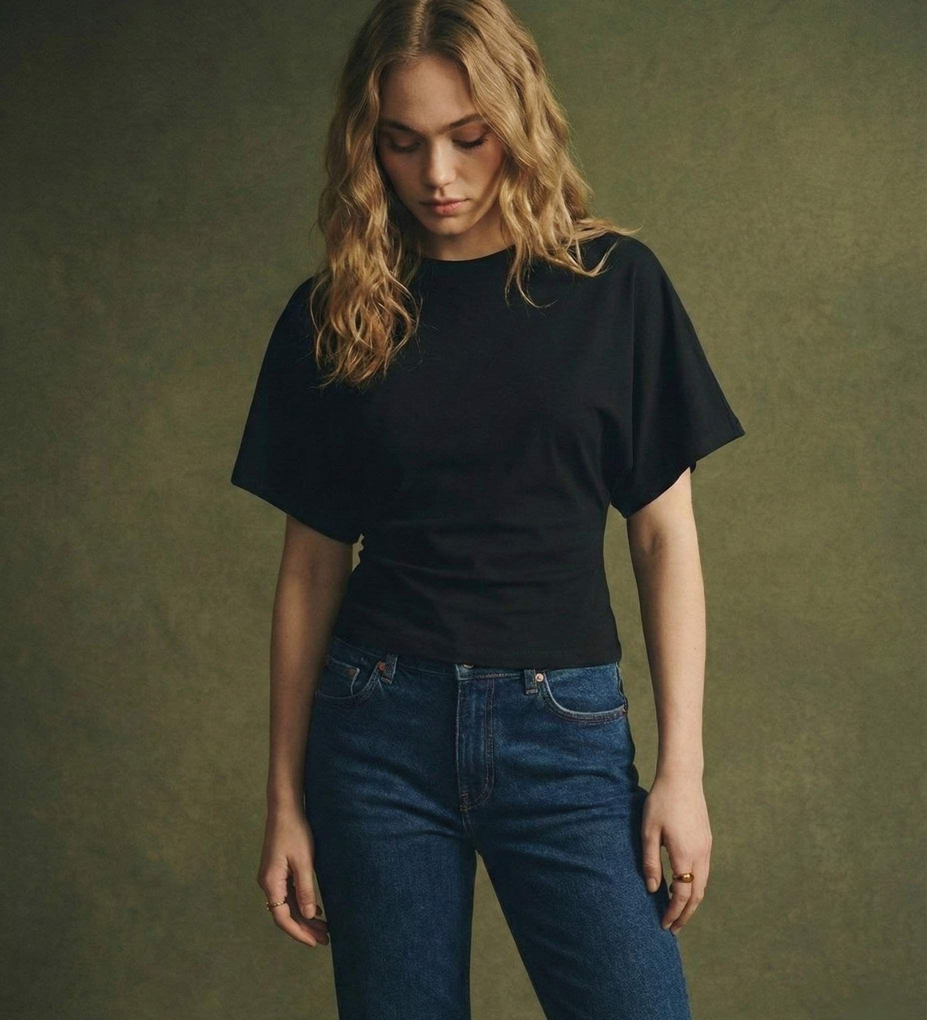 Arden Drape Bawełnka T-shirt