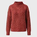 Aroa – Sweter pleciony z golfem