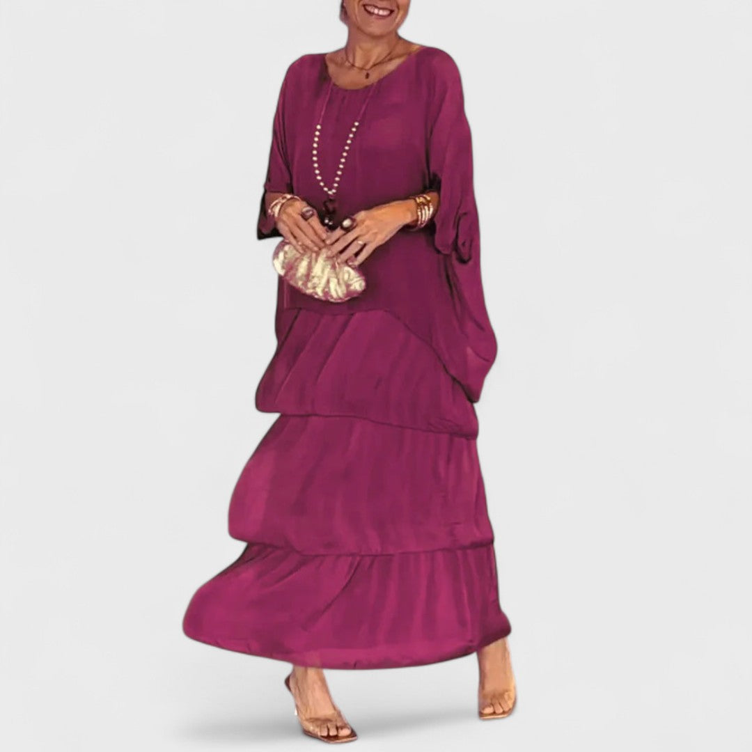 Nora - Elegancka sukienka casual boho z chiffon