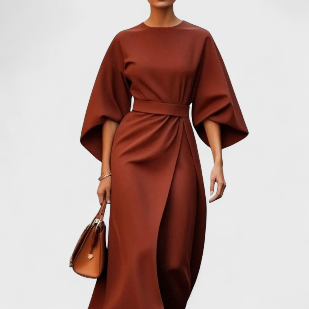 Louise - Elegancka sukienka z paskiem