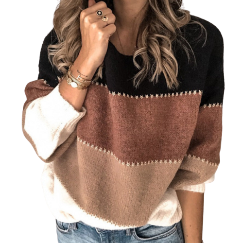 Erika - Wygodny Sweter w Paski