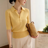Amy Gładki Sweter Polo