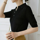 Amy Gładki Sweter Polo