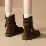 Hallie | Botki z Zamszu w Stylu Vintage