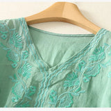 Bluzka bawełniana Eloria w kształcie V