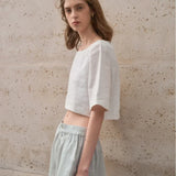 Boxy len crop top