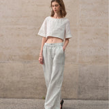 Boxy len crop top
