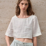 Boxy len crop top
