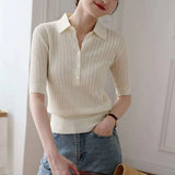 Amy Gładki Sweter Polo