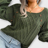 Malia - Sweter z guzikami