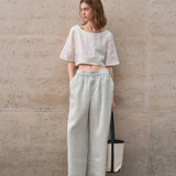 Boxy len crop top