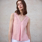 Odwracalna kamizelka z chambray