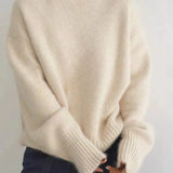 Zoey - Oversize Sweter z Wysokim Kołnierzem