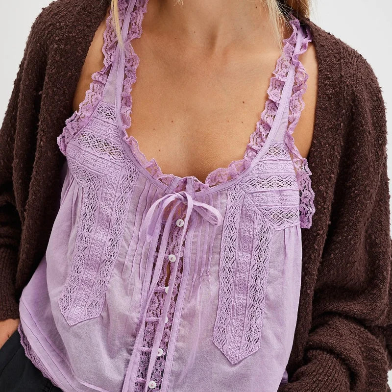 Fiorella Koronkowy Top
