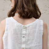 Asymetryczny leniany crop top