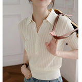 Amy Gładki Sweter Polo
