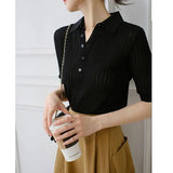 Amy Gładki Sweter Polo