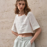 Boxy len crop top