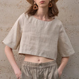 Boxy len crop top