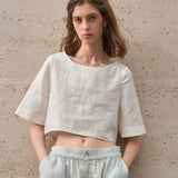 Boxy len crop top