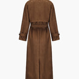 Płaszcz trench Molly z syntetycznego zamszu