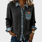 Mia | Sweter pleciony z denimu