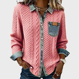 Mia | Sweter pleciony z denimu
