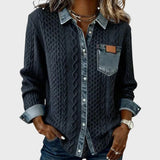 Mia | Sweter pleciony z denimu