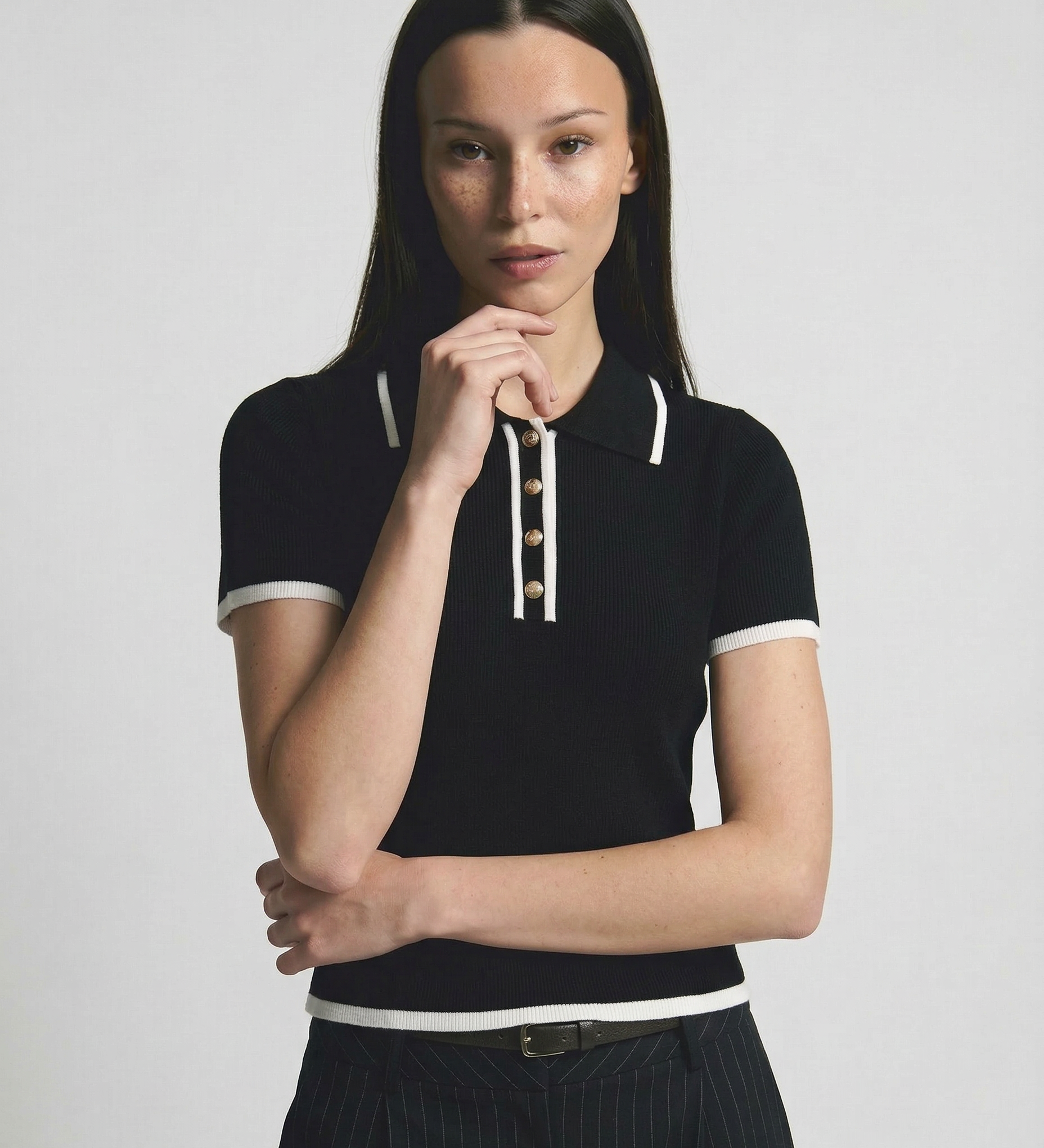 Koszulka polo Linea Contour z bawełny