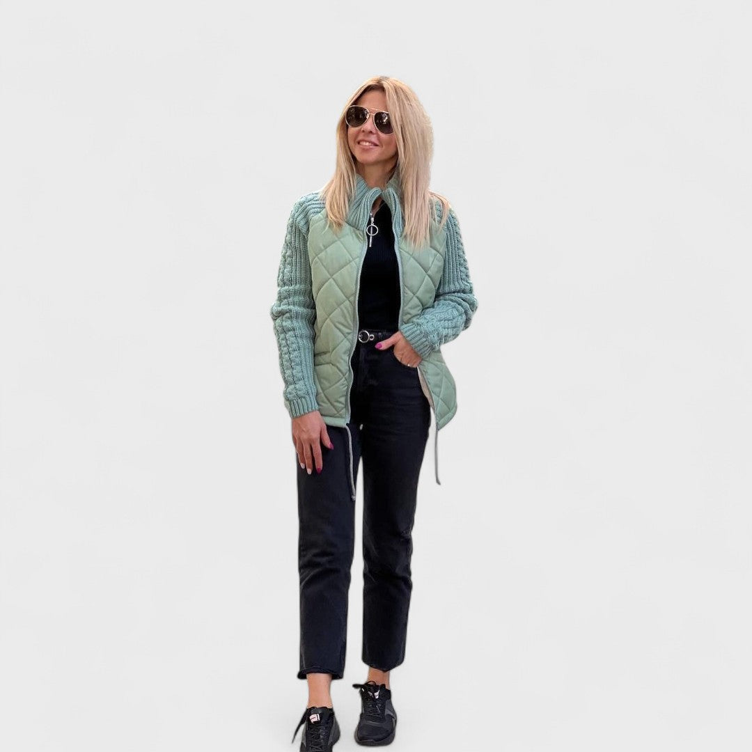 Nora - Sweter w stylu patchwork dla kobiet